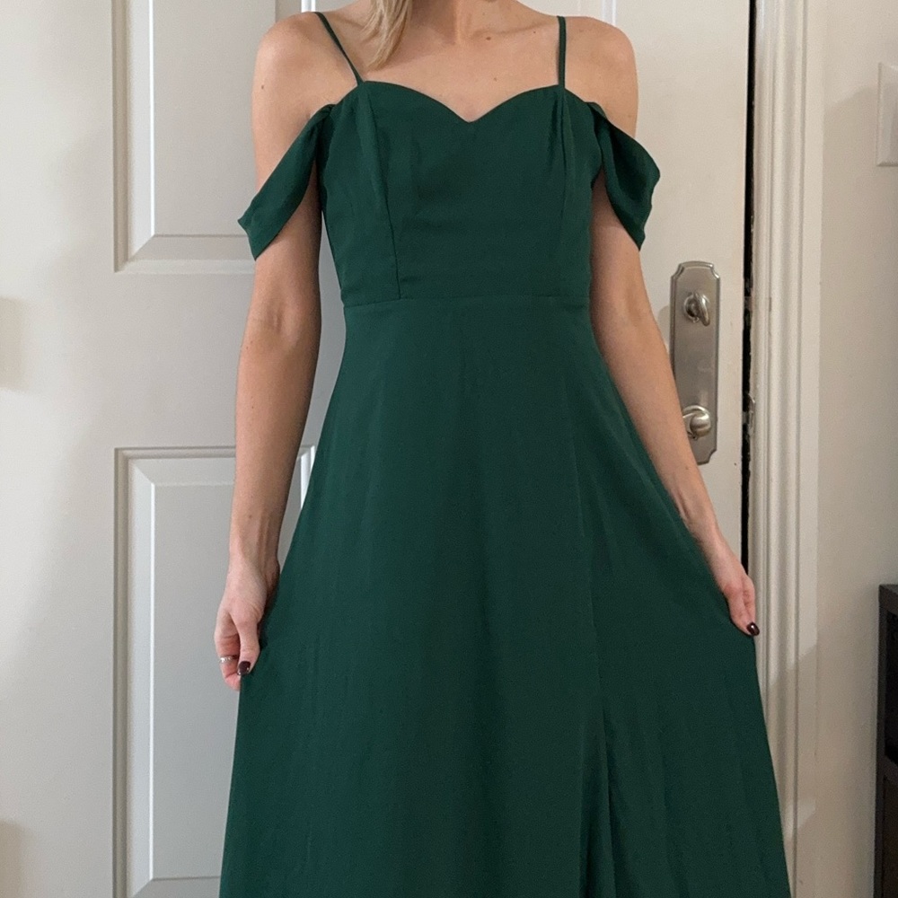 Windsor green maxi dress with slit